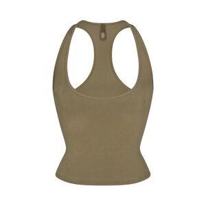 Skims New 3X Vintage Cropped Racerback Tank Army